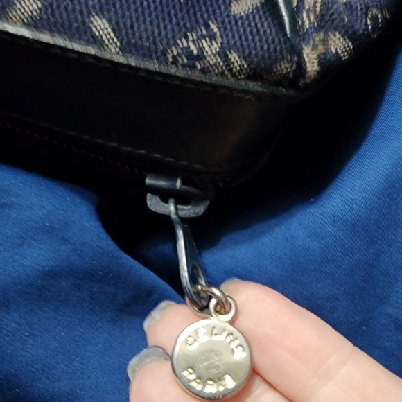 Celine C Macadam Handbag canvas/ leather Navy GUC - Picture 4 of 9